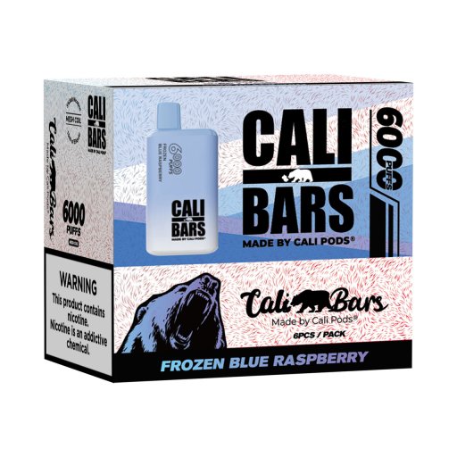 Cali Bars v2 Disposable (Frozen Blue Raspberry - 6000 Puffs)