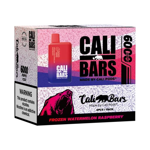 Cali Bars v2 Disposable (Frozen Watermelon Raspberry - 6000 Puffs)