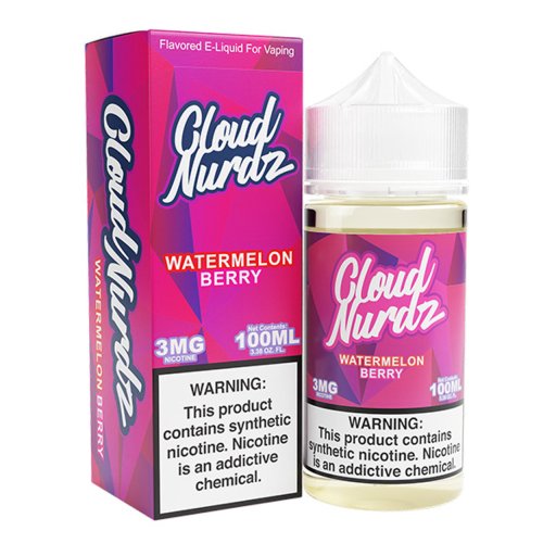 Cloud Nurdz Synthetic Nicotine E-Liquid 100ml (Watermelon Berry) 6mg