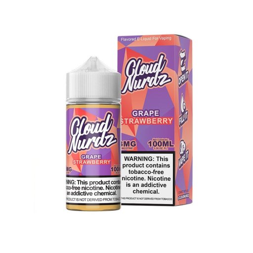 Cloud Nurdz Synthetic Nicotine E-Liquid 100ml (Strawberry Grape) 6mg