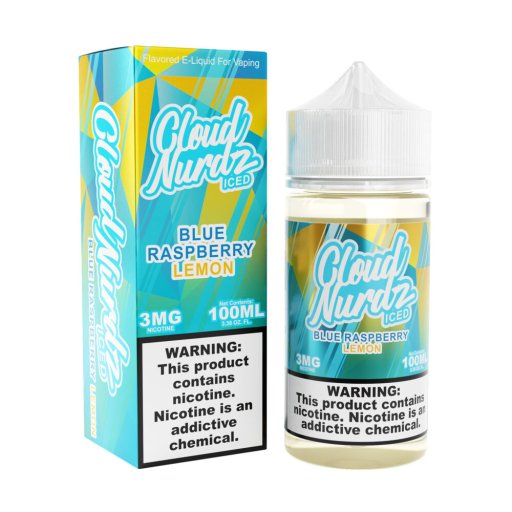 Cloud Nurdz ICED Tobacco-Free E-Liquid 100ml (Blue Raspberry Lemon) 3mg