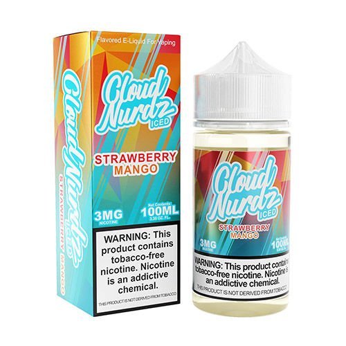 Cloud Nurdz ICED Tobacco-Free E-Liquid 100ml (Strawberry Mango) 3mg