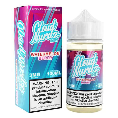 Cloud Nurdz ICED Tobacco-Free E-Liquid 100ml (Watermelon Berry) 3mg