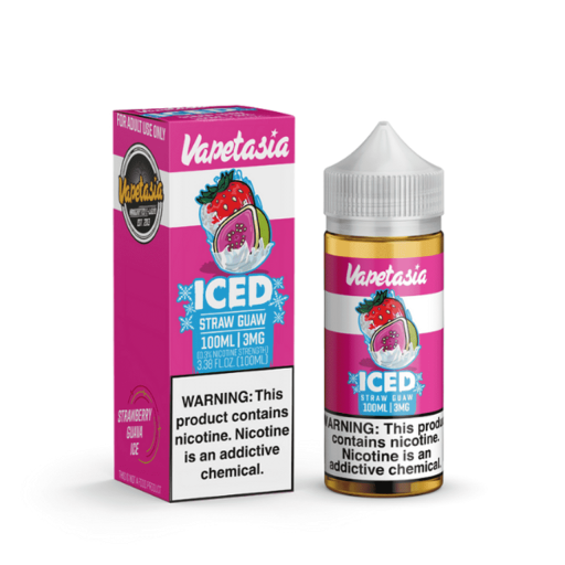 Vapetasia ICED Synthetic Nicotine E-Liquid 100ml (Strawberry Guaw) 3mg