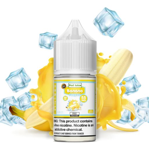 Pod Juice ICED Synthetic Nicotine Salt E-Liquid 30ml (Banana Freeze) 35mg