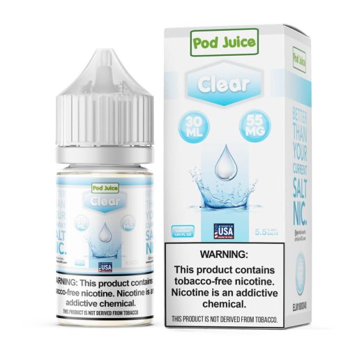 Pod Juice Synthetic salt nicotine E-liquid 30ml (Clear) 35mg