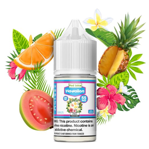 Pod Juice Synthetic salt nicotine E-liquid 30ml (Hawaiian) 35mg