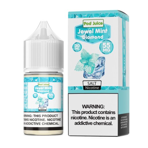 Pod Juice Synthetic salt nicotine E-liquid 30ml (Jewel Mint Diamond) 55mg
