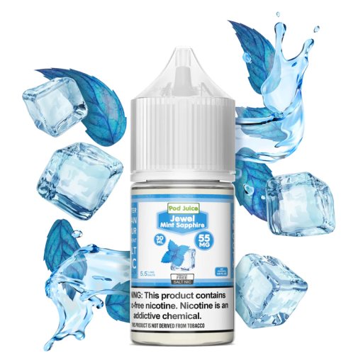 Pod Juice Synthetic salt nicotine E-liquid 30ml (Jewel Mint Sapphire) 35mg