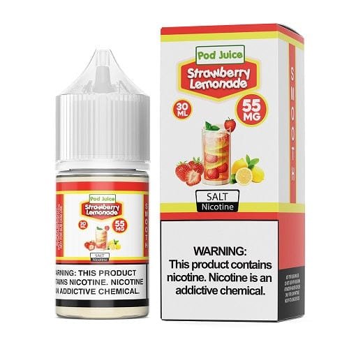 Pod Juice Synthetic salt nicotine E-liquid 30ml (Strawberry Lemonade) 55mg