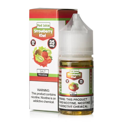 Pod Juice Synthetic salt nicotine E-liquid 30ml (Strawberry Kiwi) 35mg