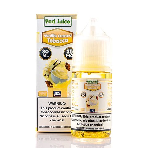 Pod Juice Synthetic salt nicotine E-liquid 30ml (Vanilla Custard) 55mg