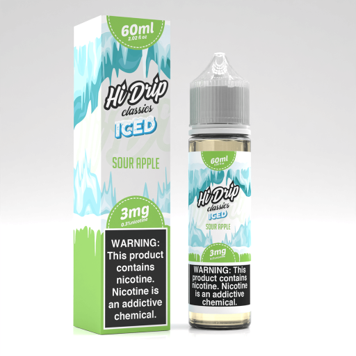 Hi-Drip Classics Iced E-Liquid 60ml (Sour Apple) 3mg