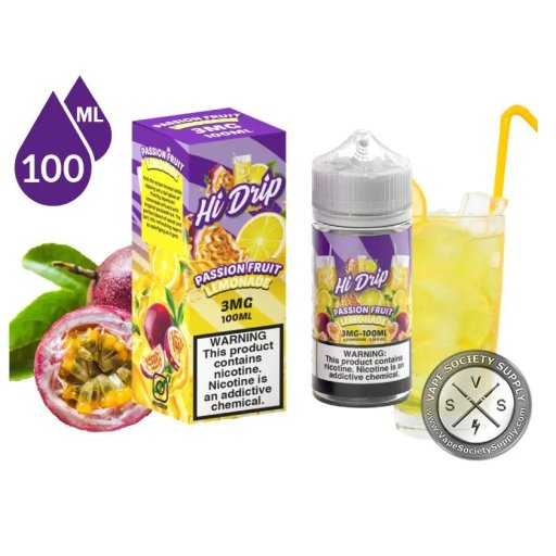 Hi-Drip E-Liquid 100ml (Passion Fruit Lemonade) 3mg