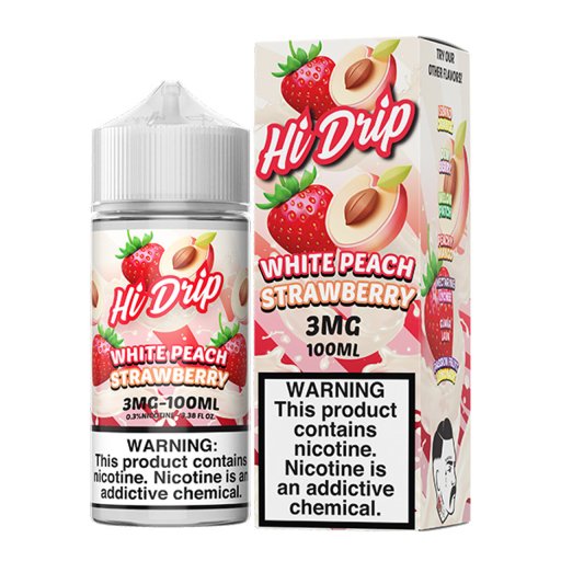 Hi-Drip E-Liquid 100ml (White Peach Strawberry) 3mg