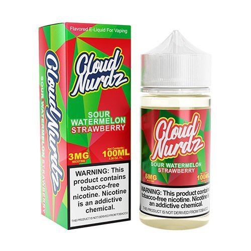 Cloud Nurdz Synthetic Nicotine E-Liquid 100ml (Sour Watermelon Strawberry) 3mg