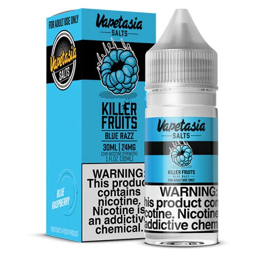 Vapetasia Killer Fruits Synthetic Nicotine Salt E-Liquid 30ml (Blue Razz) 48mg