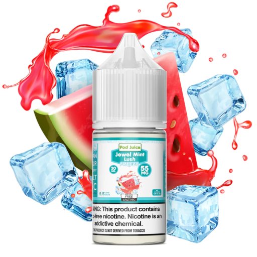 Pod Juice ICED Synthetic Nicotine Salt E-Liquid 30ml (Jewel Mint Lush Freeze) 35mg