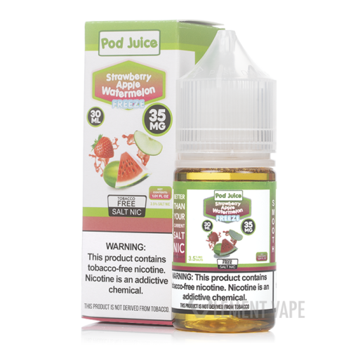 Pod Juice ICED Synthetic Nicotine Salt E-Liquid 30ml (Strawberry Apple Watermelon Freeze) 55mg