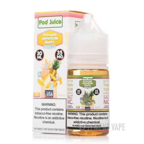 Pod Juice ICED Synthetic Nicotine Salt E-Liquid 30ml (Pineapple Lemonade Slushy Freeze) 35mg