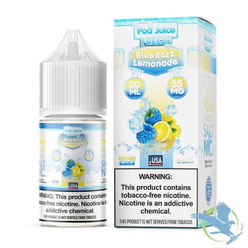 Pod Juice ICED Synthetic Nicotine Salt E-Liquid 30ml (Blue Razz Lemonade Freeze) 35mg