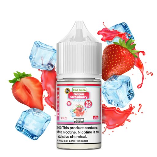 Pod Juice ICED Synthetic Nicotine Salt E-Liquid 30ml (Frozen Strawberry Freeze) 55mg