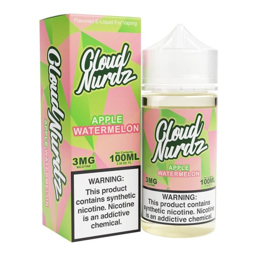 Cloud Nurdz Synthetic Nicotine E-Liquid 100ml (Watermelon Apple) 3mg