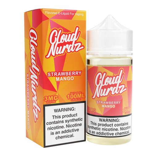 Cloud Nurdz Synthetic Nicotine E-Liquid 100ml (Strawberry Mango) 3mg