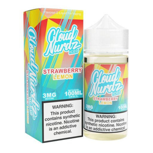 Cloud Nurdz ICED Tobacco-Free E-Liquid 100ml (Strawberry Lemon) 3mg