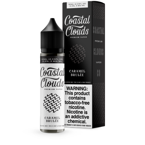 Coastal Clouds Premium E-Liquid 60ml Caramel Brulee 3mg