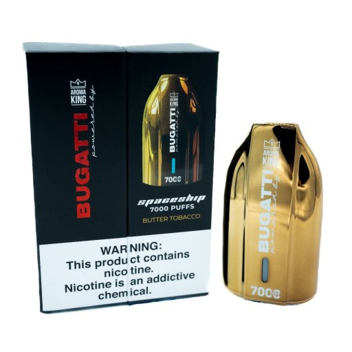 Bugatti spaceship 5% Disposable vape 7000 Puffs (Butter Tobacco)