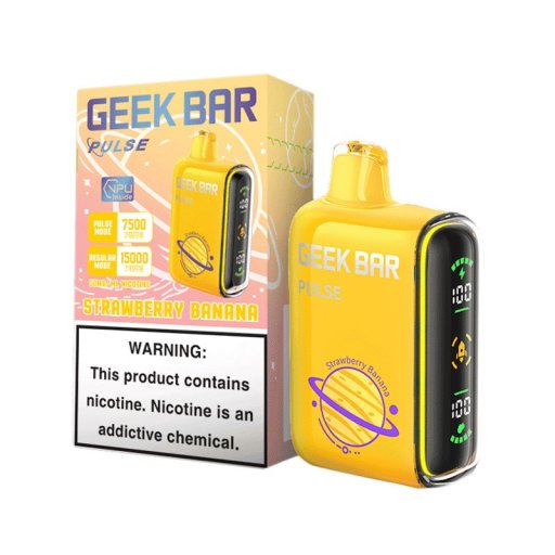 Geek Bar Pulse Mode Disposable Vape 5% 15000 Puffs (Strawberry Banana)
