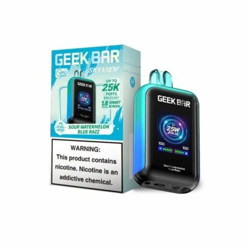 Geek Bar Sky View Disposable Vape Sour Watermelon Blue Razz 25000 Puffs