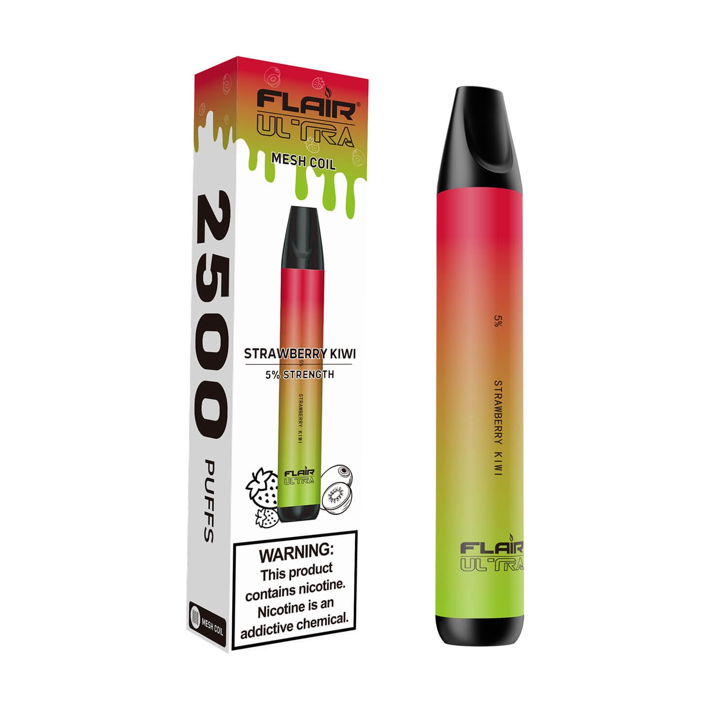 Flair Ultra Disposable Devices (Strawberry Kiwi - 2500 Puffs) - VapeShire